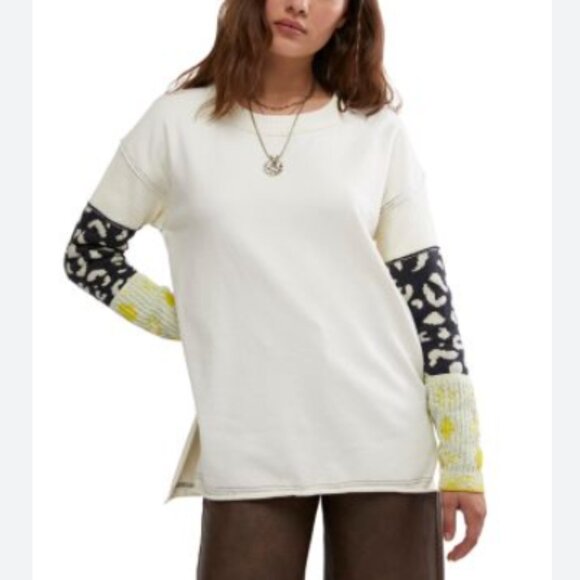 new Free People Tiger Style Cuff Sweater 257 3S2 - Picture 2 of 10